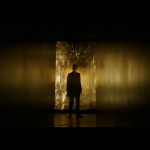 Great shot of the Doctor entering a corridor